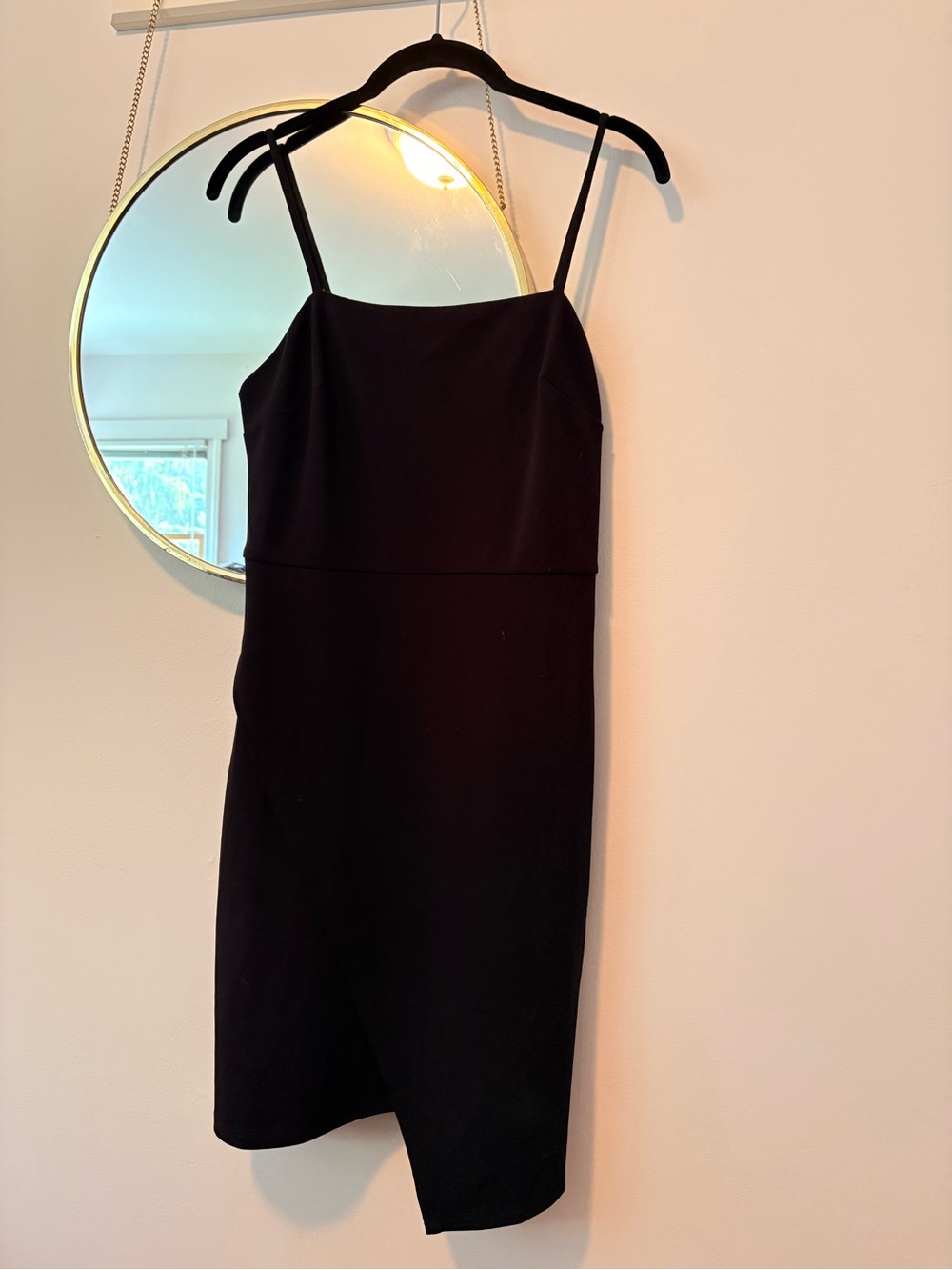 Express Classic Black Spaghetti-Strap Dress
